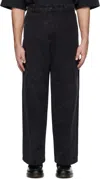 Hope Black Stamp Trousers In Black Marble