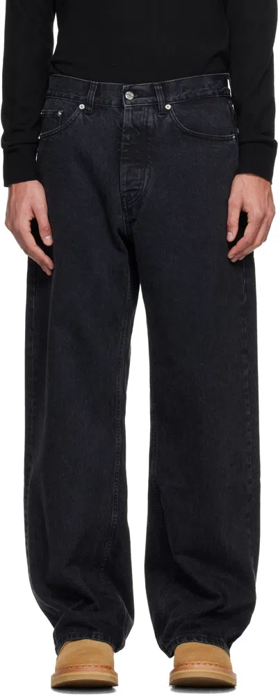 Hope Black Wide-leg Skid Jeans In Blue