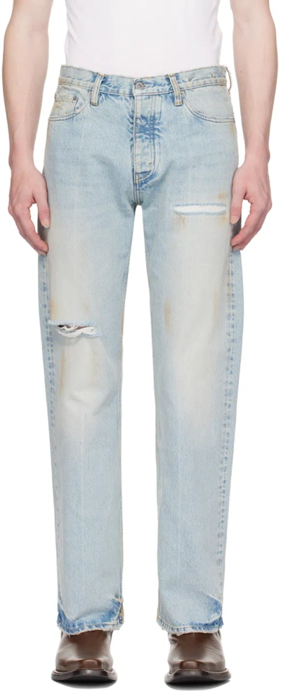Hope Blue Bootcut Jeans In Dirty Blue Vintage