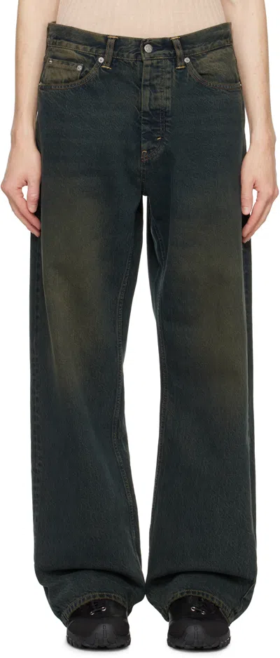 Hope Blue Criss Jeans In Dirty Green Tint