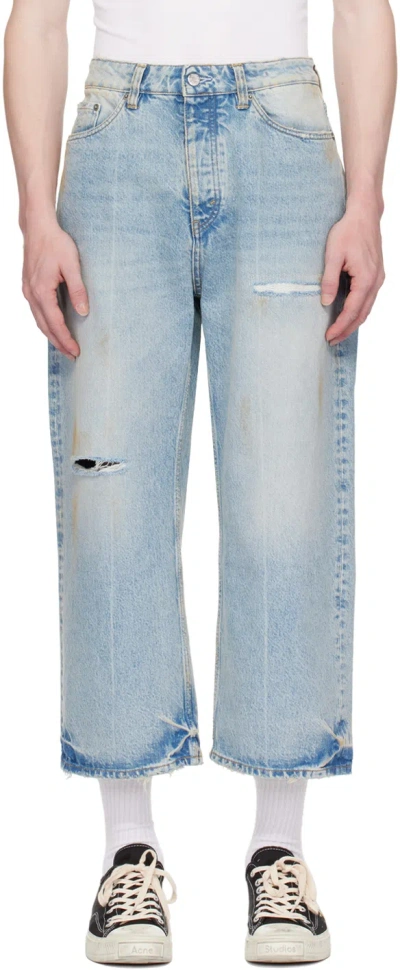 Hope Blue Cropped Jeans In Dirty Blue Vintage