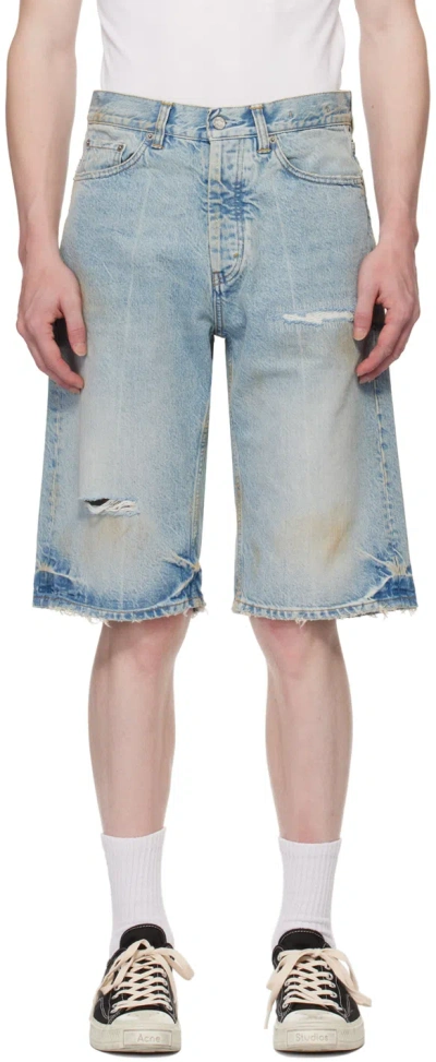 Hope Blue Loose-fit Denim Shorts In Dirty Blue Vintage