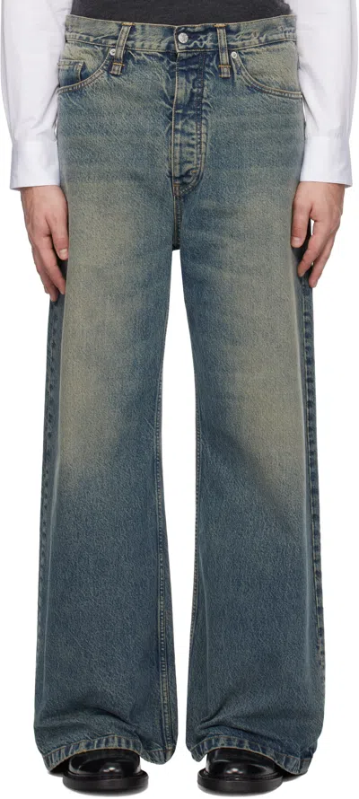 Hope Blue Skid Jeans In Mid Blue Dirty