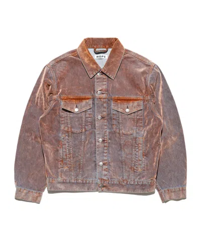 Hope Bold Denim Jacket In Brown