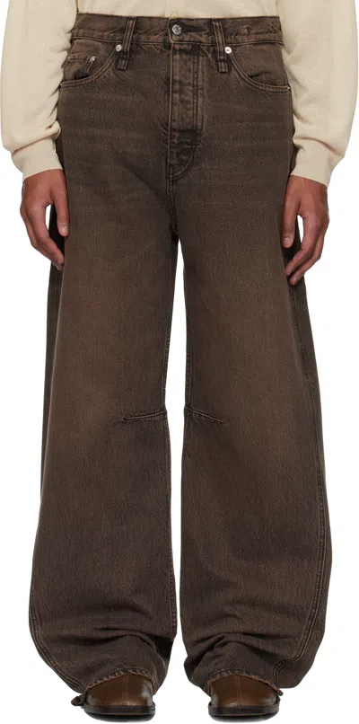Hope Brown Skew Jeans In Vintage Black Dirt