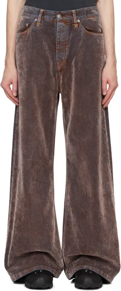 Hope Brown Skid Jeans In Rust Flock