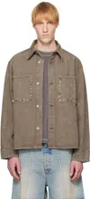 Hope Brown Studded Denim Jacket