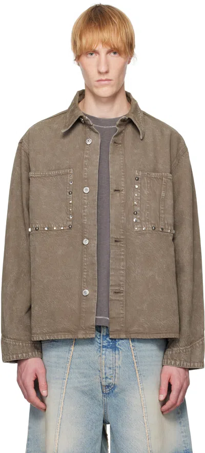 Hope Brown Studded Denim Jacket