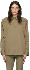 Hope Brown Wool Shirt In Hazelnut Brown