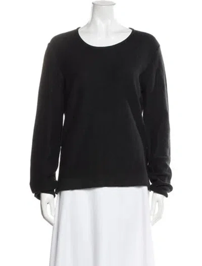 Pre-owned Hope Crew Neck Long Sleeve Top In Black