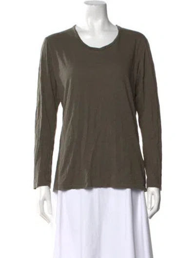 Pre-owned Hope Crew Neck Long Sleeve T-shirt In Green