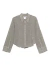 Hope Crinkled Check-pattern Shirt In Gray