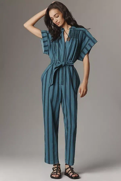 Hope For Flowers By Tracy Reese Belted Denim Jumpsuit In Blue