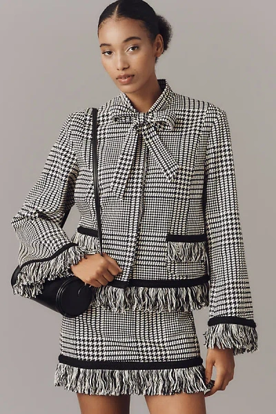 Hope For Flowers By Tracy Reese Fringe Bow Jacket In Gray