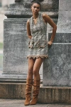 Hope For Flowers By Tracy Reese Fringe Shift Dress In Gray