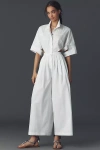 Hope For Flowers By Tracy Reese Linen Shirtwaist Jumpsuit In White