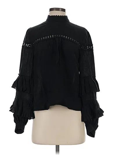 Pre-owned Hope For Flowers By Tracy Reese Long Sleeve Blouse In Black