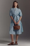 Hope For Flowers By Tracy Reese Mixed-print Shirt Dress In Blue