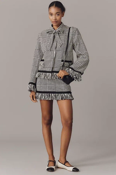 Hope For Flowers By Tracy Reese Plaid Fringe Mini Skirt In Multi