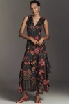 Hope For Flowers By Tracy Reese Ruffle A-line Maxi Dress In Black