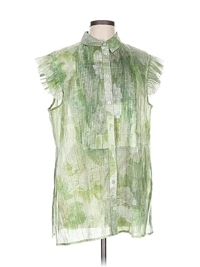 Pre-owned Hope For Flowers By Tracy Reese Sleeveless Blouse In Green