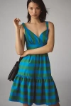 Hope For Flowers By Tracy Reese Sleeveless Tiered Mini Slip Dress In Blue