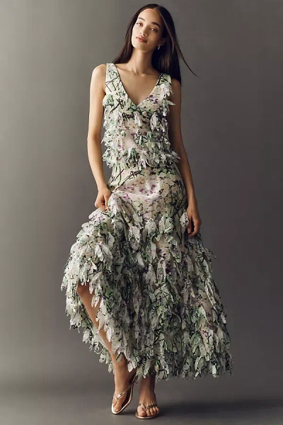 Hope For Flowers By Tracy Reese Textured Midi Skirt In Green