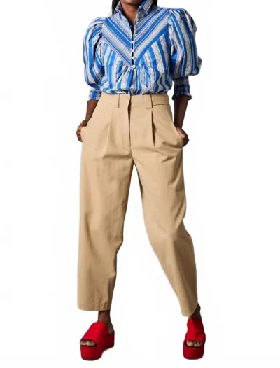 Hope For Flowers Cropped Pant In Khaki In Neutral