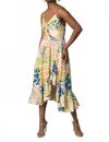 Hope For Flowers Flounced Slip Dress In Painterly Landscape In Multi