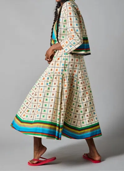 Hope For Flowers Full Skirt In Stripes And Checks In Multi