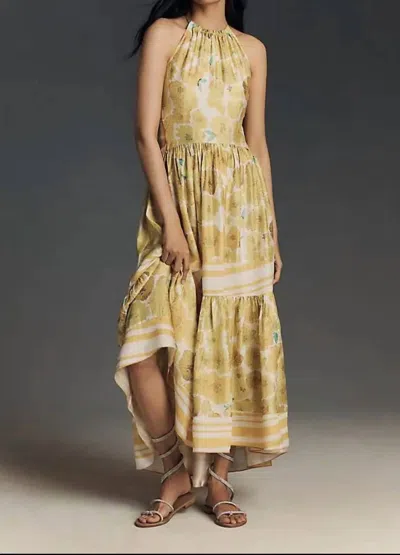 Hope For Flowers High Low Halter Maxi Dress In Multicolor