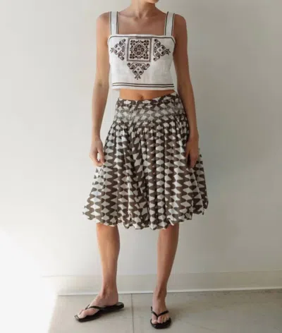 Hope For Flowers Soft Bubble Skirt In Tribal Zig Zag In Multi