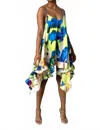 Hope For Flowers Square Slip Mini Dress In Splashy Floral In Multi