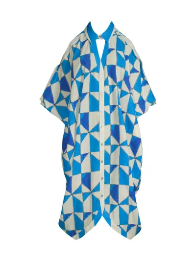 Hope For Flowers Women's Geometric Cut-out Cocoon Dress In Tiles