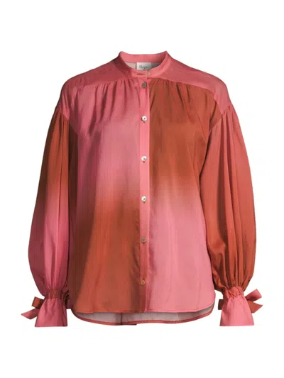 Hope For Flowers Women's Gradient Gathered Blouse In Lilium