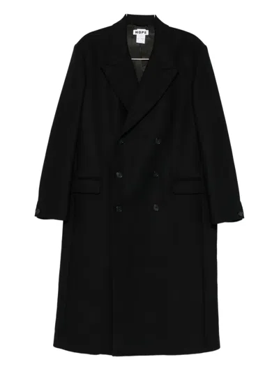 Hope For Men Time Double-breasted Coat In Black