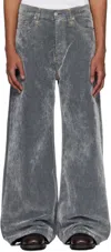 Hope Gray Skid Jeans In Grey Flock