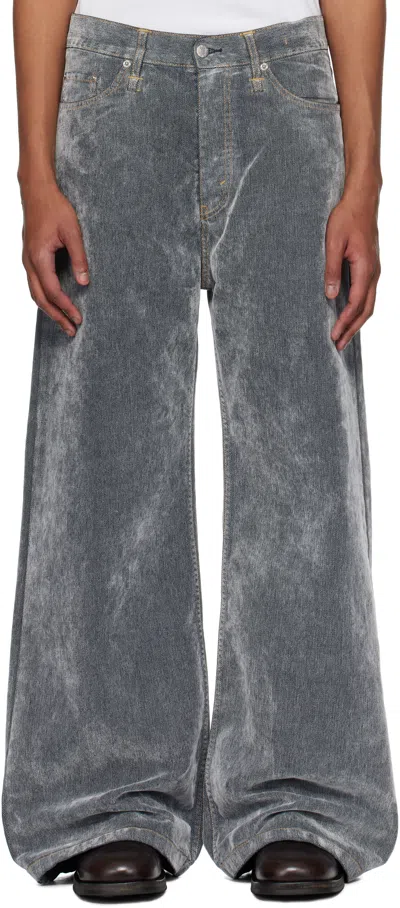 Hope Gray Skid Jeans In Grey Flock