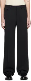 Hope Gray Straight-leg Trousers In Black Melange