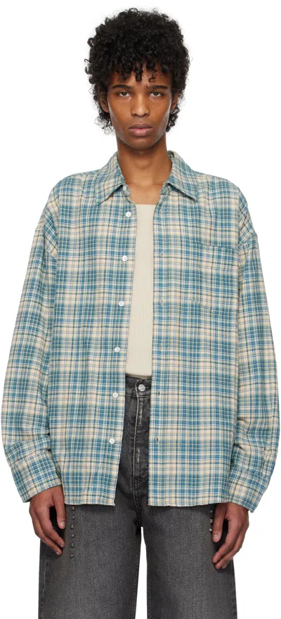 Hope Green Room Shirt In Pastel Green Check