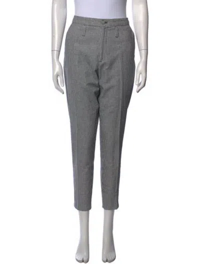 Pre-owned Hope Houndstooth Print Straight Leg Pants In Grey