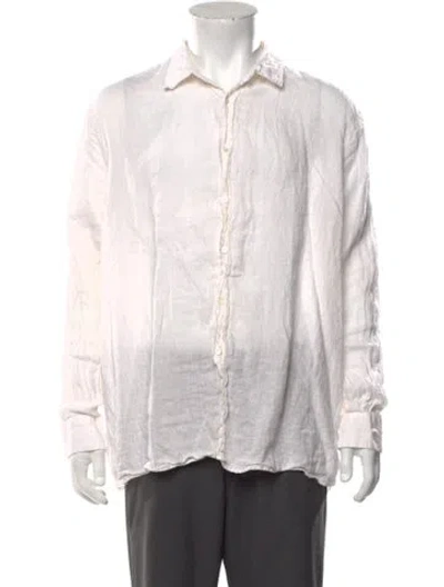 Pre-owned Hope Linen Long Sleeve Shirt In White