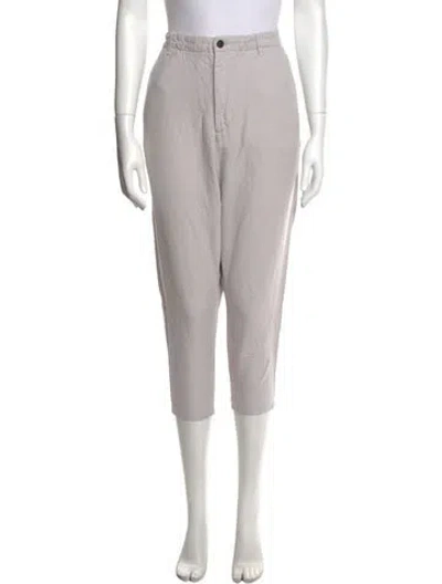 Pre-owned Hope Linen Straight Leg Pants In Gray