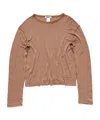Hope Brown Exposed Seam Long Sleeve T-shirt In Brown
