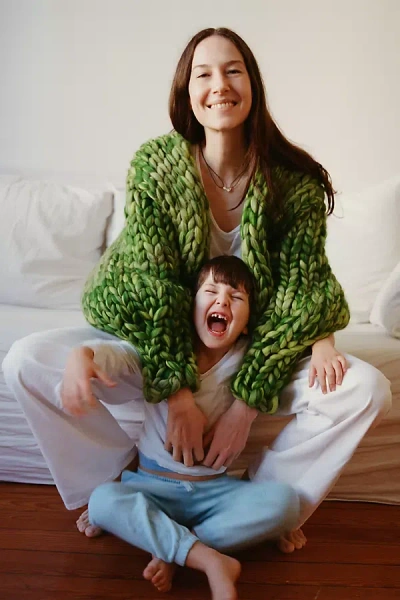 Hope Macaulay Colossal Wool Cardigan In Green