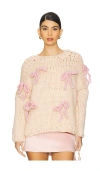 Hope Macaulay Cream Chunky Bow Sweater In Cream