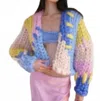 Hope Macaulay Patchwork Colossal Knit Jacket In Multi In Multi