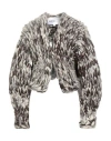 Hope Macaulay Woman Cardigan Dark Brown Size M/l Wool In Gold