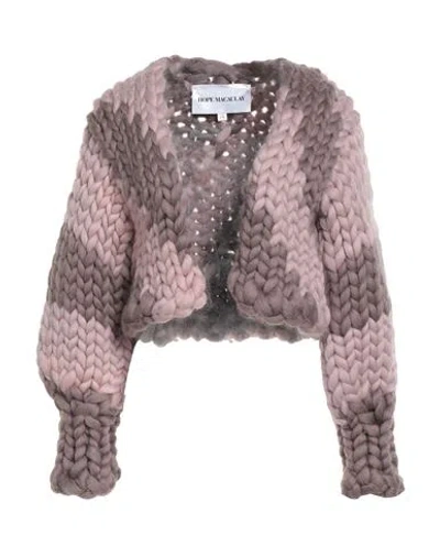 Hope Macaulay Woman Cardigan Lilac Size M/l Wool In Purple
