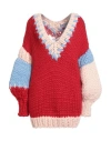 Hope Macaulay Woman Sweater Red Size M/l Merino Wool In Red